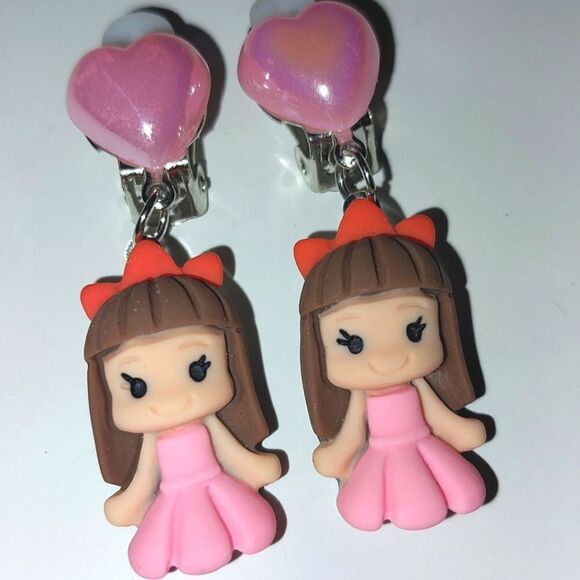 Beautiful fashion clip-on kids earrings - Picture 2 of 6